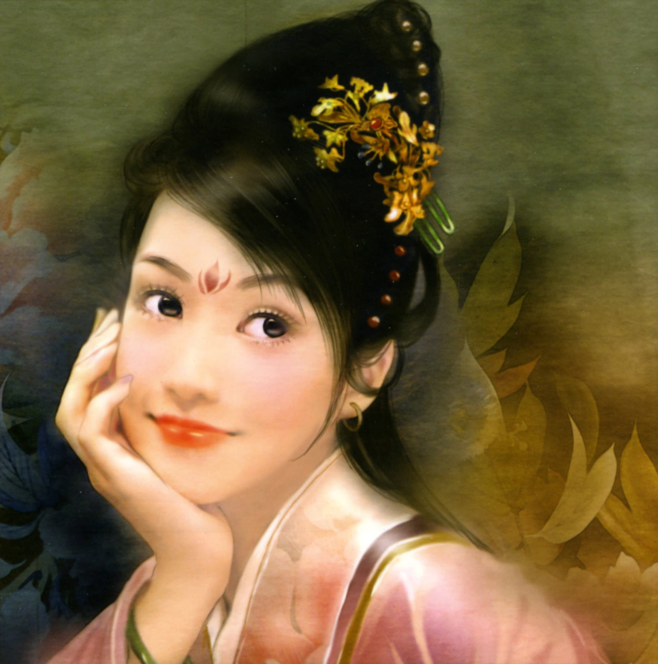Китайская живопись девушки